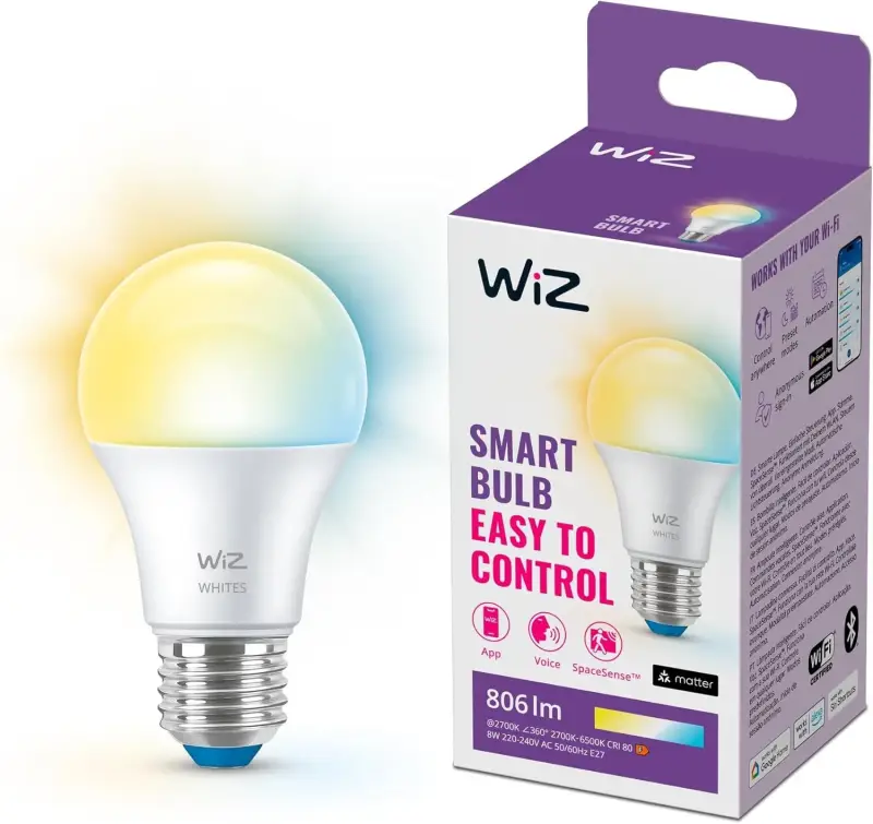 Bombilla inteligente WiZ Smart LED A60 E27 Bombilla inteligente WiZ Smart LED A60 E27