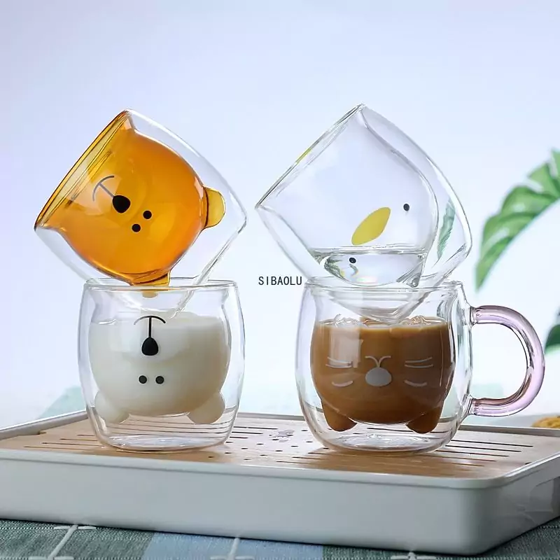 Taza de vidrio doble capa Taza de vidrio doble capa