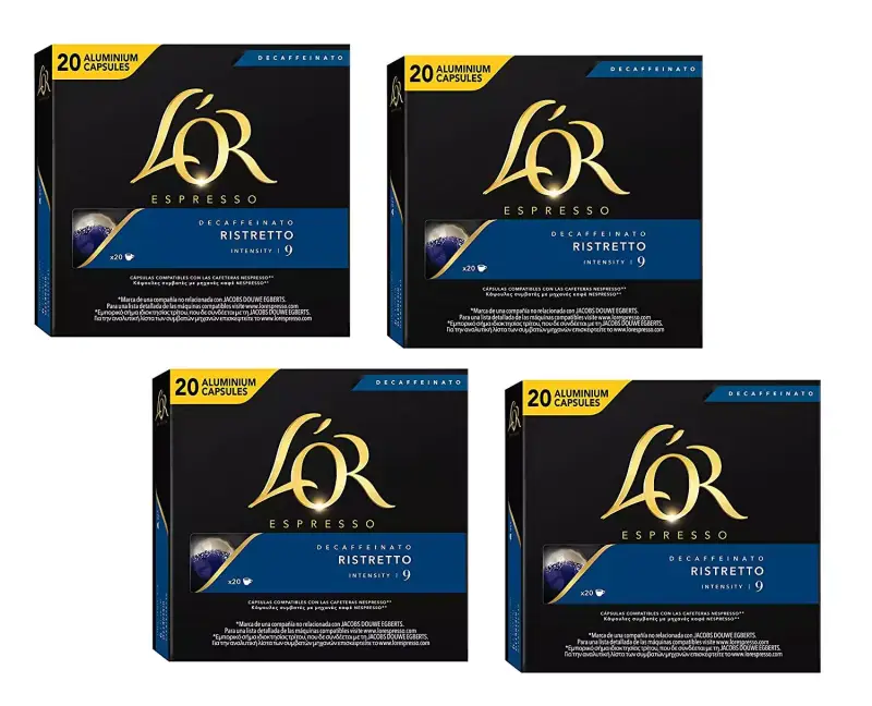 80 cápsulas de L'Or Espresso Ristretto Decaffeinato 80 cápsulas de L'Or Espresso Ristretto Decaffeinato