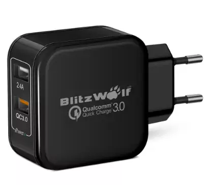 Cargador USB de Blitzwolf con carga QC3.0 Cargador USB de Blitzwolf con carga QC3.0