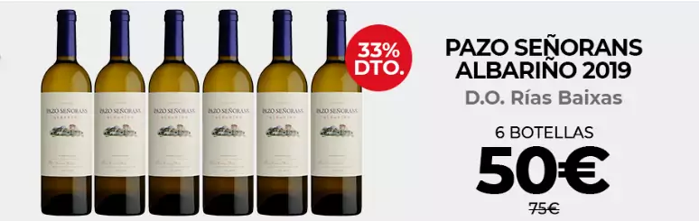 Pack de 6 botellas de vino Pazo Señorans Albariño 2019 Pack de 6 botellas de vino Pazo Señorans Albariño 2019