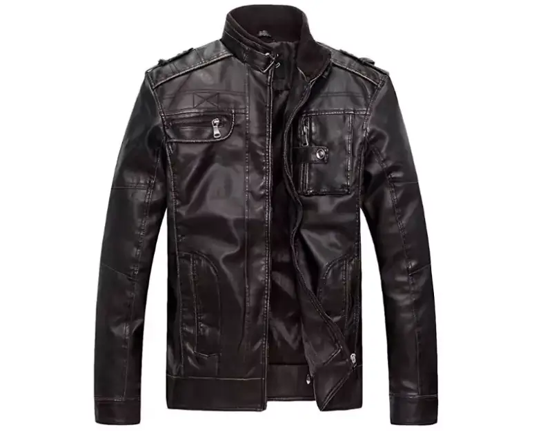 Chaqueta de cuero PU Wantdo Chaqueta de cuero PU Wantdo