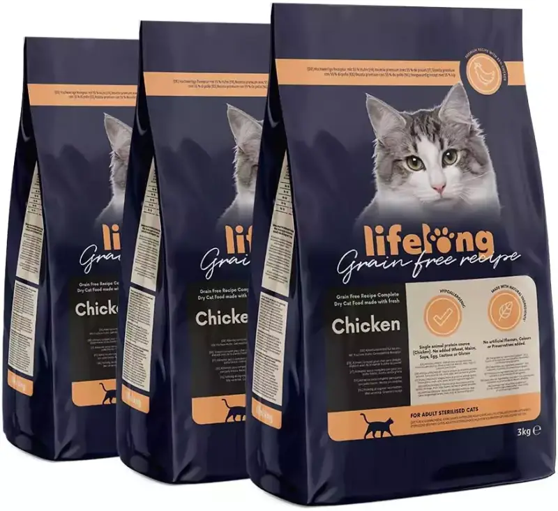 Alimento seco para gatos adultos con pollo 9Kg (3x3Kg) Alimento seco para gatos adultos con pollo 9Kg (3x3Kg)