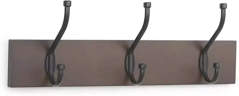 2 Percheros de madera de pared con 3 ganchos dobles 2 Percheros de madera de pared con 3 ganchos dobles