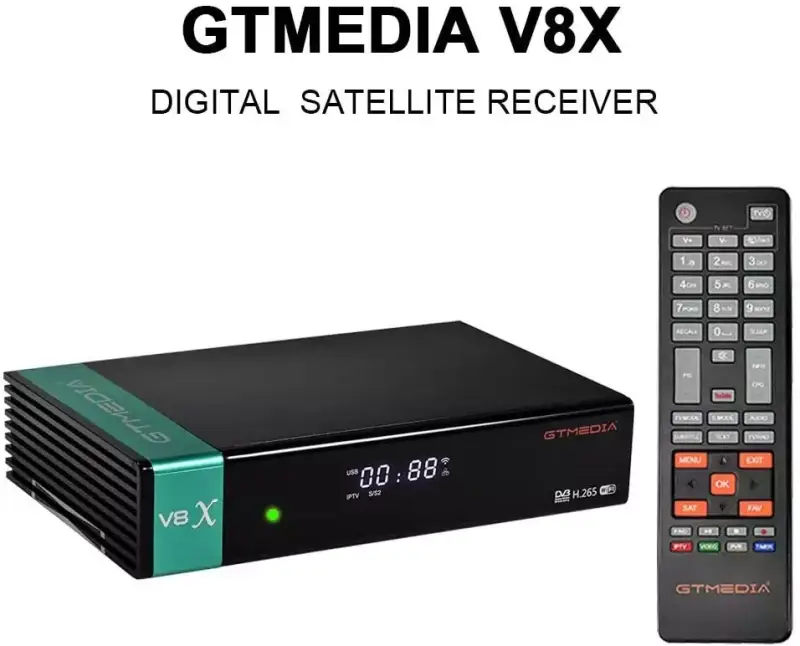 Decodificador satélite GTMEDIA V8X Decodificador satélite GTMEDIA V8X