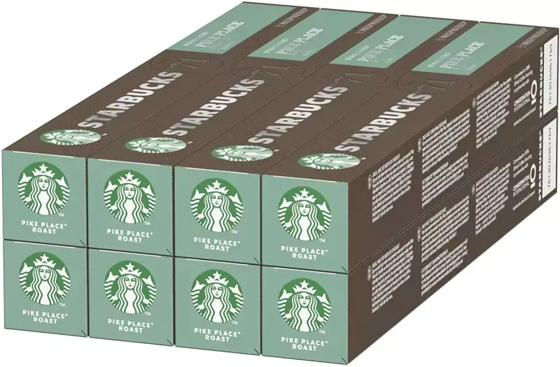 8x10 tubos de cápsulas de café Starbucks Pike Place 8x10 tubos de cápsulas de café Starbucks Pike Place