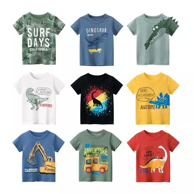 Camiseta de algodón para niños pequeños Camiseta de algodón para niños pequeños