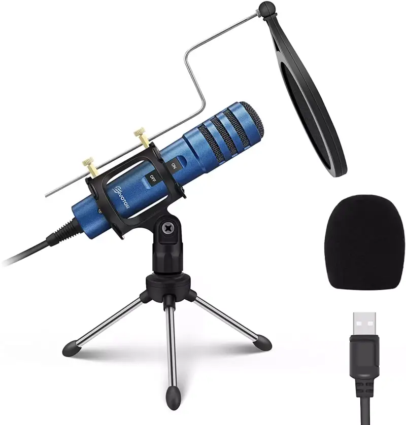 Micrófono condensador USB + trípode Micrófono condensador USB + trípode