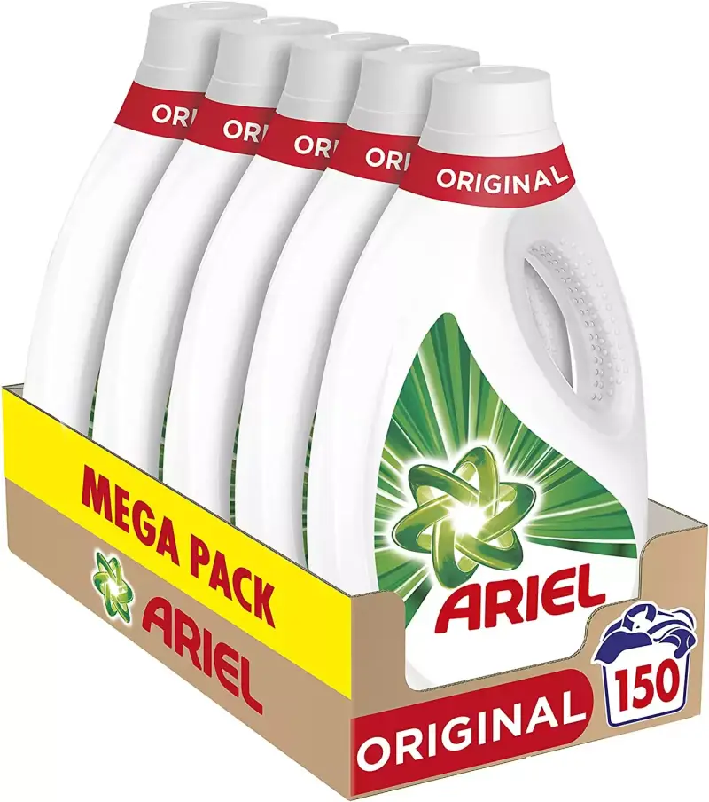 150 Lavados Ariel Detergente para la lavadora 150 Lavados Ariel Detergente para la lavadora