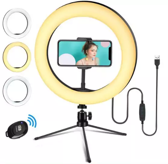 Aro de luz LED de 10" + Accesorios Aro de luz LED de 10" + Accesorios