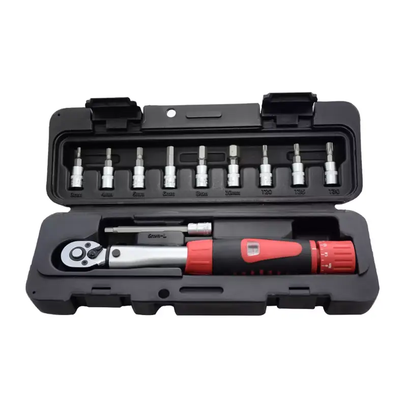 Llave dinamométrica de carraca para bicicleta + 9 puntas Llave dinamométrica de carraca para bicicleta + 9 puntas