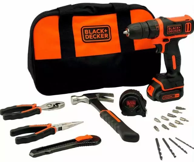Taladro Atornillador 10.8v con set herramientas Black+Decker Taladro Atornillador 10.8v con set herramientas Black+Decker