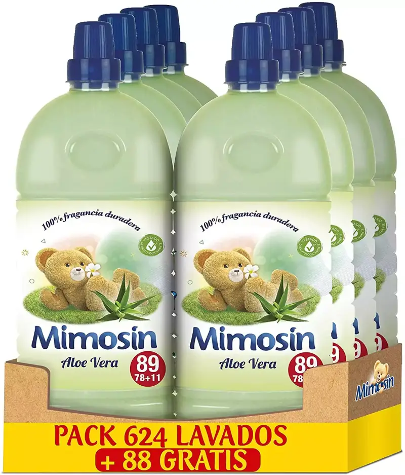 8x Suavizantes Mimosín Concentrado Aloe Vera 8x Suavizantes Mimosín Concentrado Aloe Vera