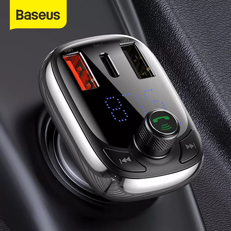 Transmisor FM Bluetooth + manos libres + cargador Baseus Transmisor FM Bluetooth + manos libres + cargador Baseus