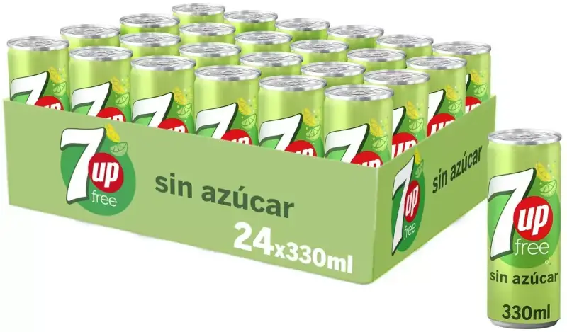 Pack de 24 x 330g latas 7Up Refresco De Lima Limón Pack de 24 x 330g latas 7Up Refresco De Lima Limón