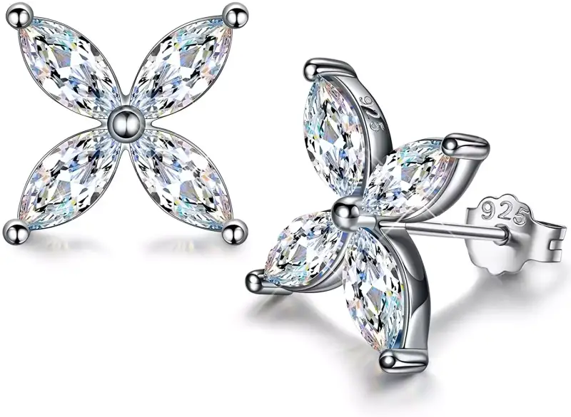 Pendientes de plata con circonita Pendientes de plata con circonita
