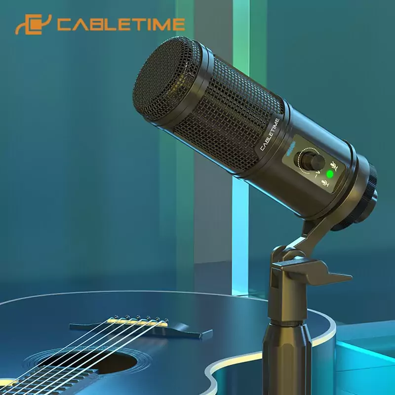 Micrófono condensador Cabletime con Reducción de ruido Micrófono condensador Cabletime con Reducción de ruido