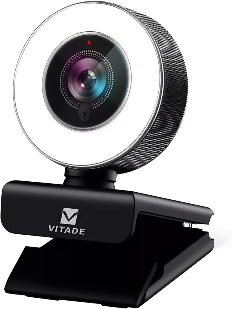 Webcam 1080p + anillo de luz + micrófono Webcam 1080p + anillo de luz + micrófono