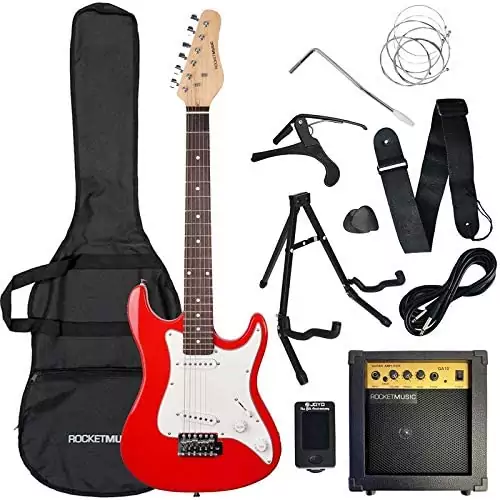 Kit de inicio guitarra eléctrica + Ampli + Funda + Accesorios Kit de inicio guitarra eléctrica + Ampli + Funda + Accesorios