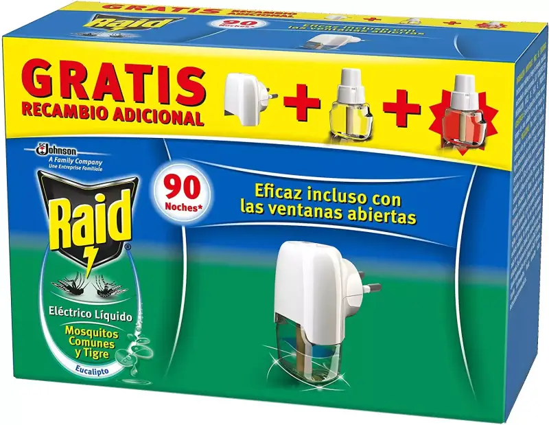 Raid Difusor eléctrico antimosquitos + 2 recambios Raid Difusor eléctrico antimosquitos + 2 recambios