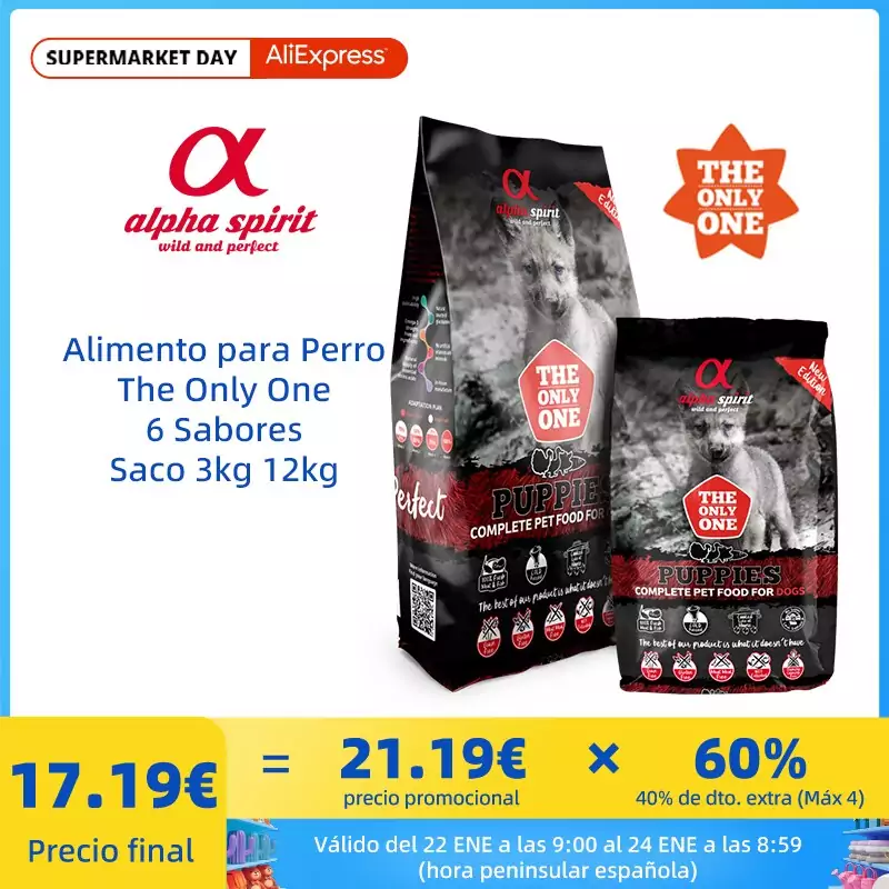 Comida para Perro 3kg Alpha Spirit para cachorros Comida para Perro 3kg Alpha Spirit para cachorros