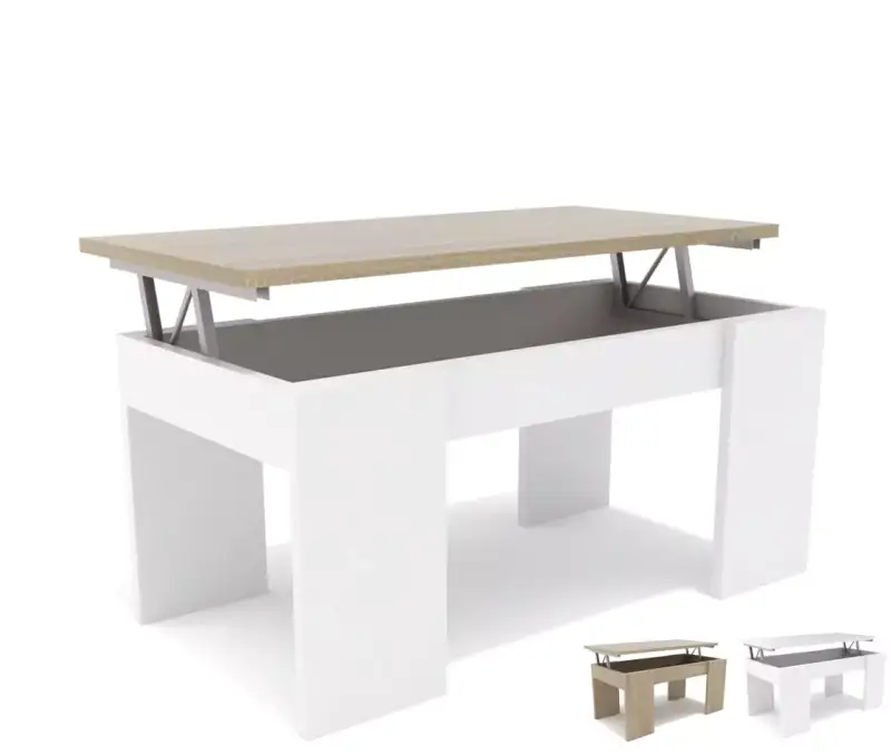 Mesa de centro elevable con cajón Mesa de centro elevable con cajón