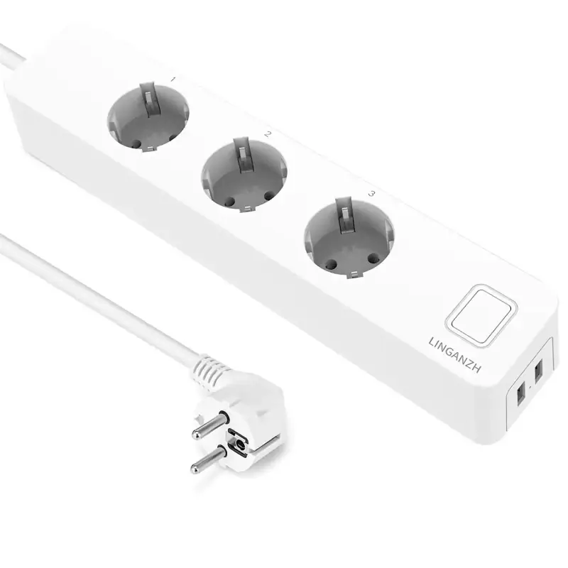 Regleta WiFi con 2 puertos USB y 3 salidas AC Regleta WiFi con 2 puertos USB y 3 salidas AC