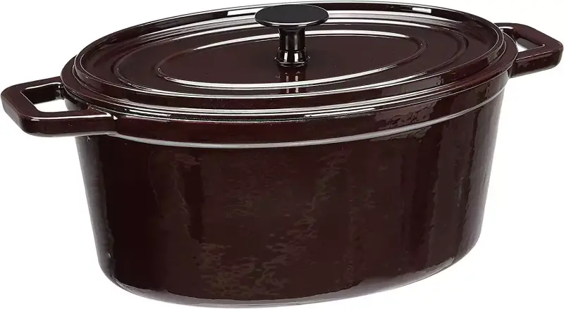 Olla holandesa de hierro fundido esmaltado Amazon Basics Olla holandesa de hierro fundido esmaltado Amazon Basics