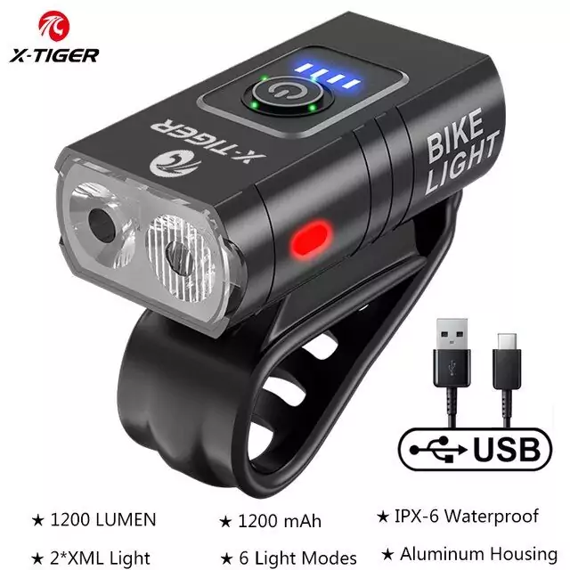 Luz LED para Bicicleta X-Tiger 1200Lumens Luz LED para Bicicleta X-Tiger 1200Lumens