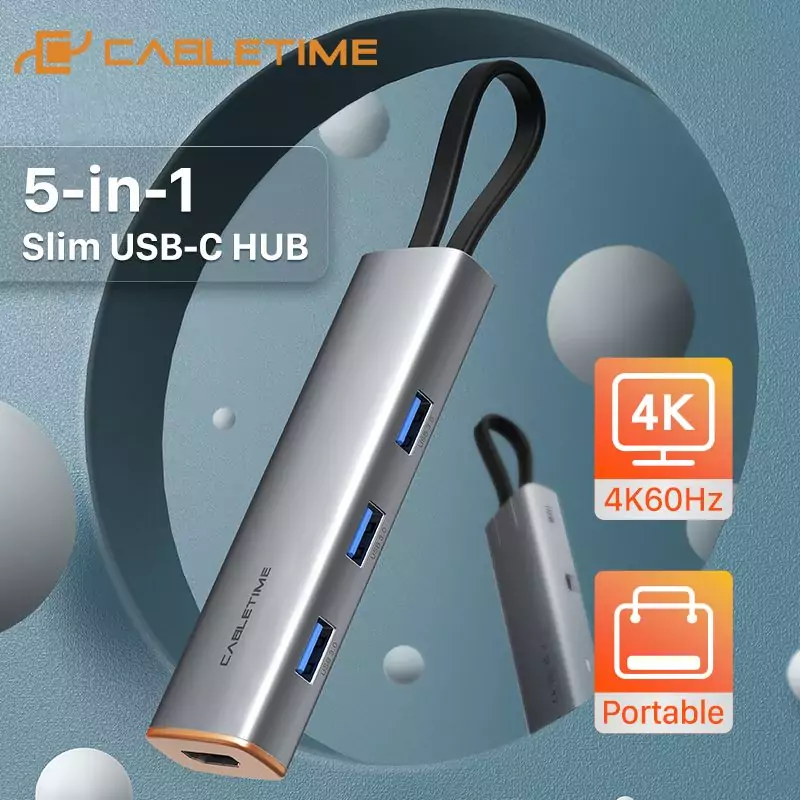 HUB USB 4en1 Cabletime HUB USB 4en1 Cabletime