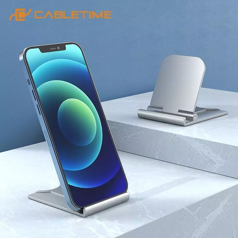 Soporte para smartphone Cabletime de aluminio Soporte para smartphone Cabletime de aluminio
