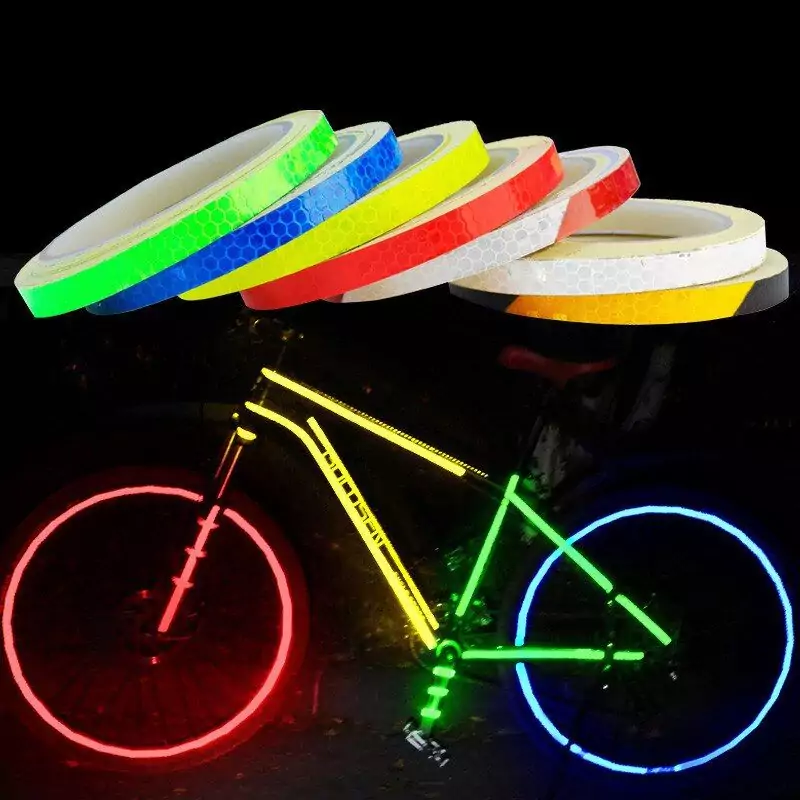 Cinta reflectante fluorescente para bicicleta, patinete o scooter Cinta reflectante fluorescente para bicicleta, patinete o scooter
