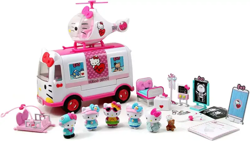Ambulancia de Hello Kitty + Accesorios Ambulancia de Hello Kitty + Accesorios