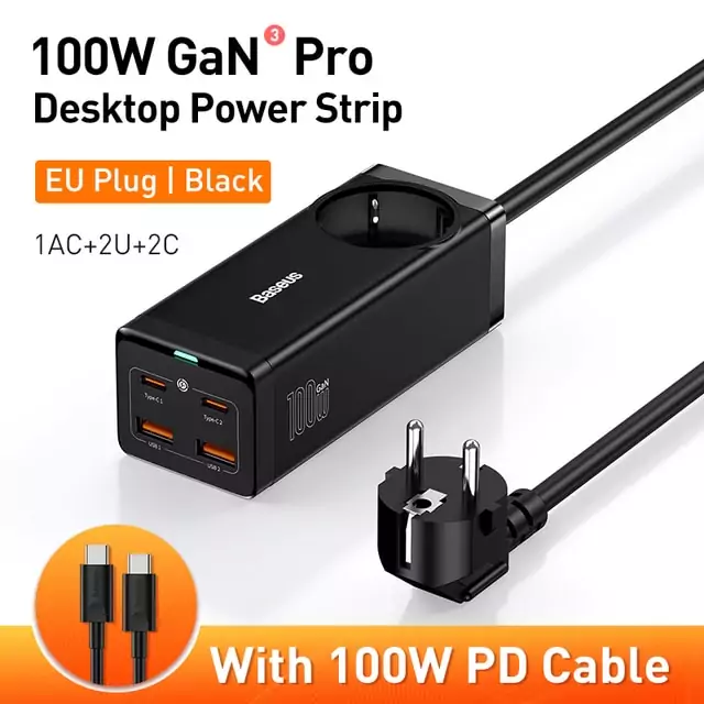 Cargador de escritorio Baseus GaN3 Pro 100W Cargador de escritorio Baseus GaN3 Pro 100W