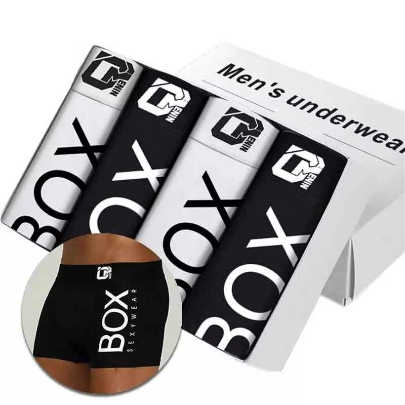 Pack de 4 bóxeres de algodón para hombre Pack de 4 bóxeres de algodón para hombre