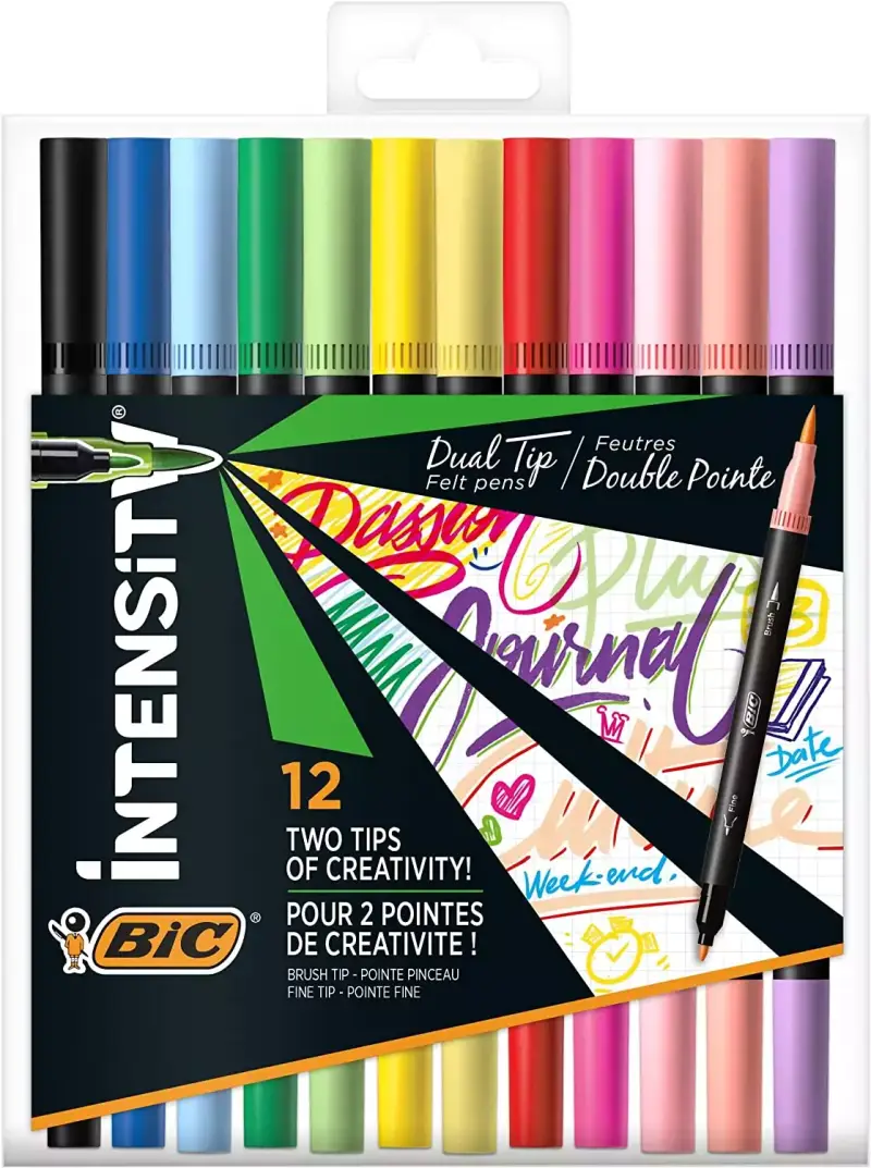 12x Rotuladores de Colores BIC Intensity doble punta 12x Rotuladores de Colores BIC Intensity doble punta