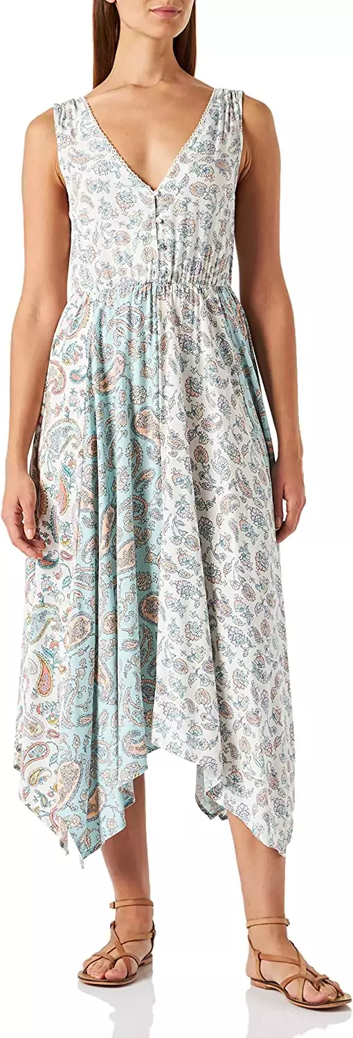 Vestido Midi Picos Springfield para Mujer Vestido Midi Picos Springfield para Mujer
