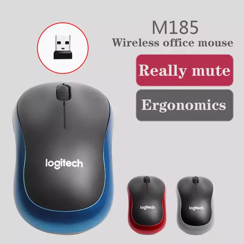 Ratón inalámbrico Logitech M185 2,4 GHz 1000DPI USB Nano Ratón inalámbrico Logitech M185 2,4 GHz 1000DPI USB Nano