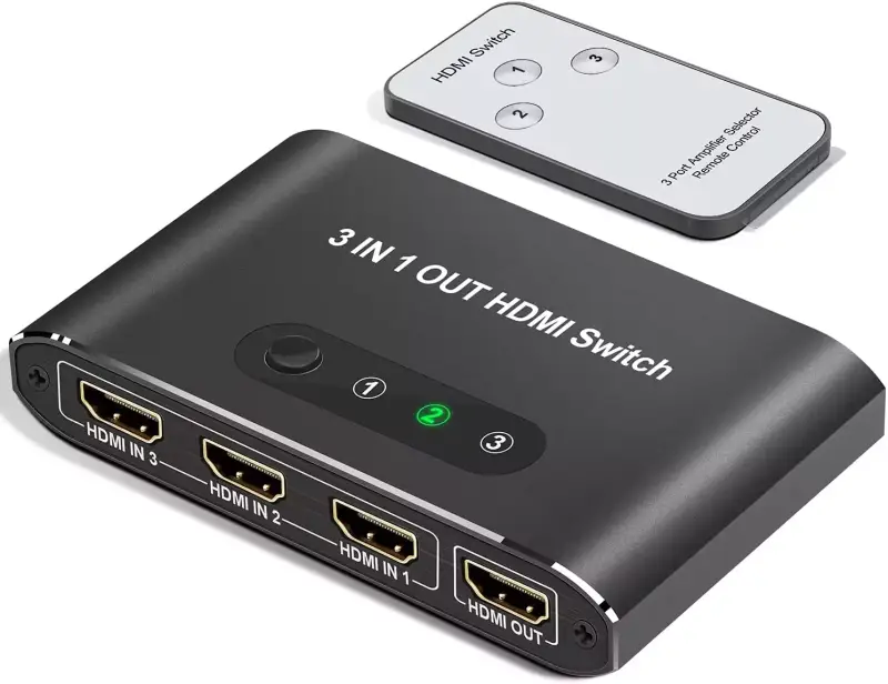 Conmutador HDMI Switch 3 Puertos 4K Conmutador HDMI Switch 3 Puertos 4K