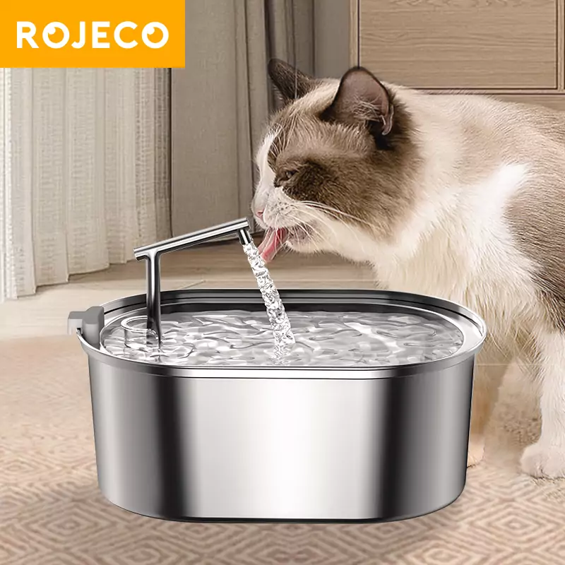 Fuente de agua de acero inoxidable para gatos Fuente de agua de acero inoxidable para gatos