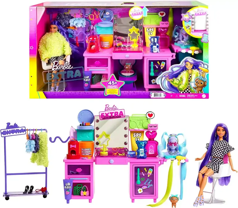 Set Barbie Extras, con luces, sonidos y accesorios de moda Set Barbie Extras, con luces, sonidos y accesorios de moda
