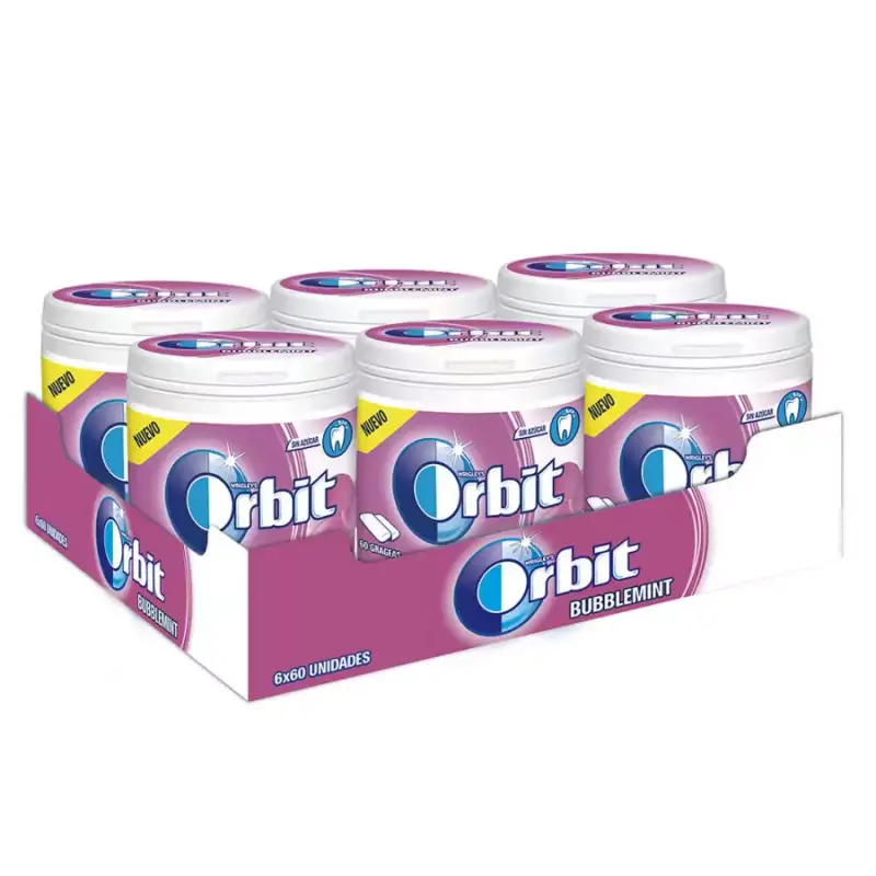 6 botes de 60 chicles de Orbit Bubblemint 6 botes de 60 chicles de Orbit Bubblemint