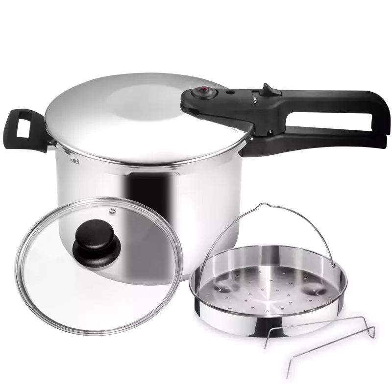 Olla a presión súper rápida de 6 litros con cestillo y tapa Olla a presión súper rápida de 6 litros con cestillo y tapa