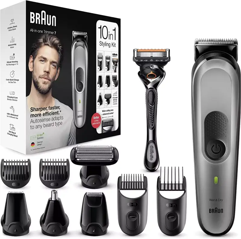 Recortadora Braun 10 en 1 MGK7321 + Gillette ProGlide Recortadora Braun 10 en 1 MGK7321 + Gillette ProGlide
