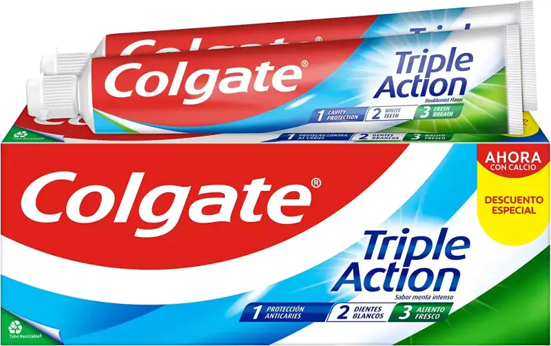 Pack 2 Uds x 75ml Colgate Triple Acción Pack 2 Uds x 75ml Colgate Triple Acción