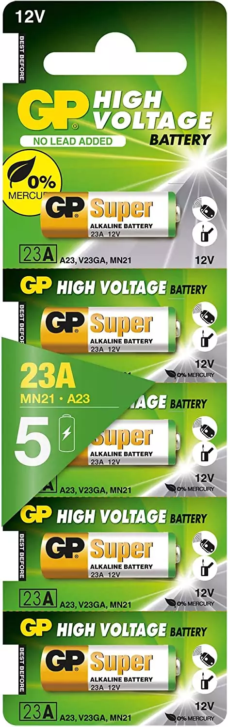 Pack 5 pilas GP 23A Alcalinas 12 V Pack 5 pilas GP 23A Alcalinas 12 V