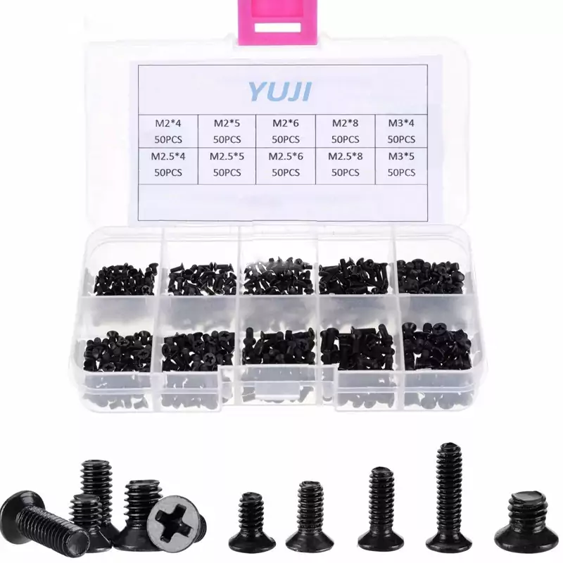 Juego de 250 tornillos M2 y M3 Juego de 250 tornillos M2 y M3