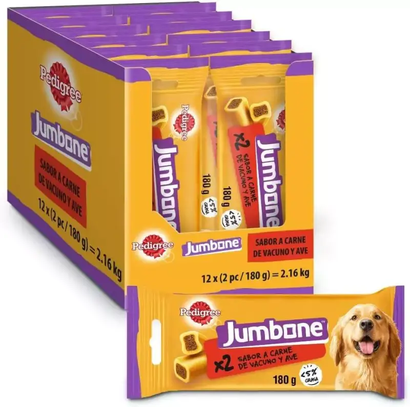 Pack 12x 2ud Pedigree Jumbone huesos para perros Pack 12x 2ud Pedigree Jumbone huesos para perros
