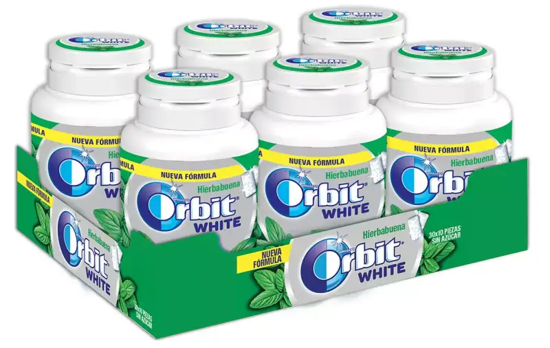 12 botes de 46 chicles de Orbit White 12 botes de 46 chicles de Orbit White