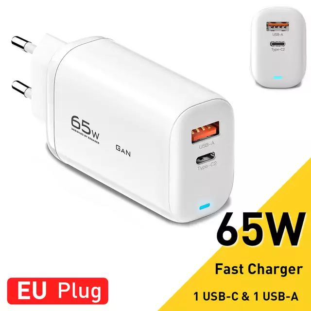 Cargador Essager 2x USB 65W Cargador Essager 2x USB 65W
